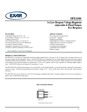 SPX1585AT-L-3-3/TR Datasheet PDF Exar Corporation
