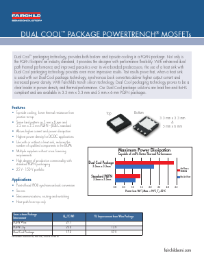 FDMS3016DC Datasheet PDF Fairchild Semiconductor
