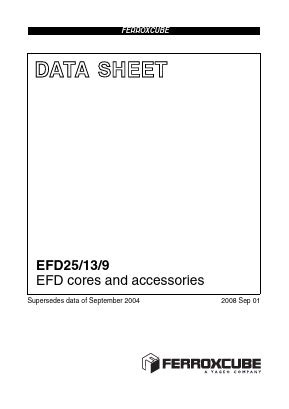 EFD25-3C90-A400 Datasheet PDF Ferroxcube International Holding B.V.