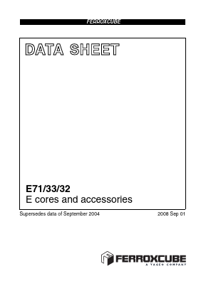 E71/33/32-3C90-E630 Datasheet PDF Ferroxcube International Holding B.V.