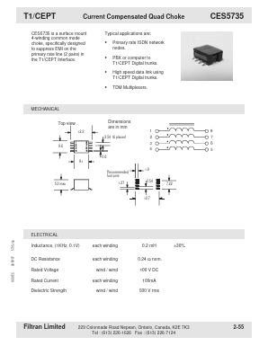 CES5735 Datasheet PDF Filtran LTD
