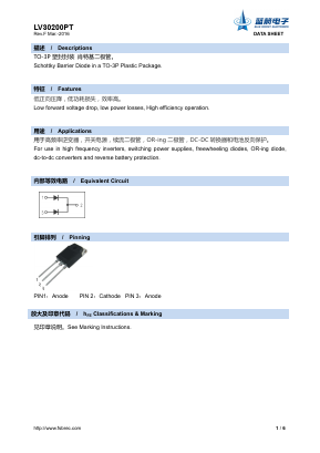 LV30200PT Datasheet PDF Foshan Blue Rocket Electronics Co.,Ltd.