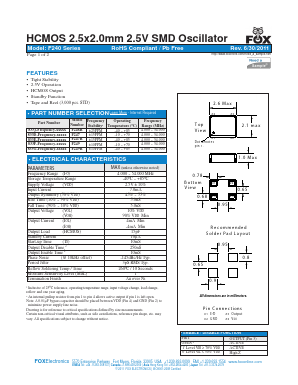 F246R Datasheet PDF Fox Electronics