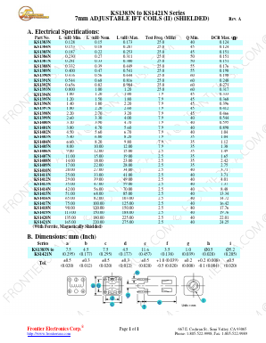 KS1416N Datasheet PDF Frontier Electronics.