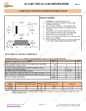 SL14-MS Datasheet PDF Frontier Electronics.