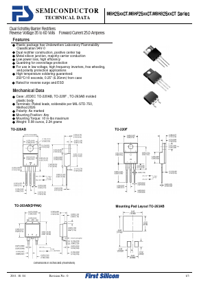 MBRF2545CT Datasheet PDF First Silicon Co., Ltd
