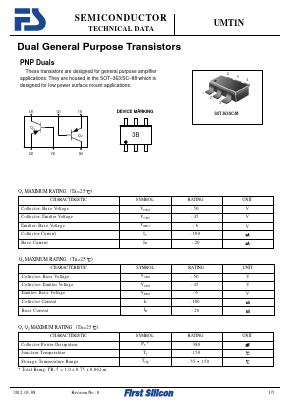 UMT1N Datasheet PDF First Silicon Co., Ltd