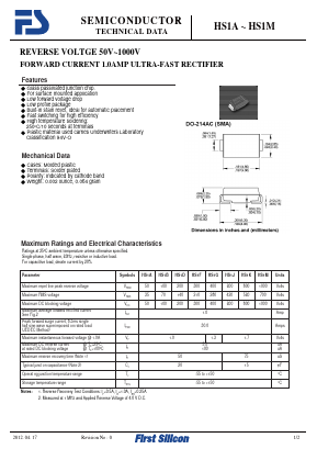 HS1A Datasheet PDF First Silicon Co., Ltd