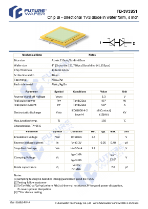 FB-3V3S51 Datasheet PDF FutureWafer Tech Co.,Ltd