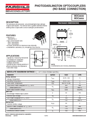 MOC8030W Datasheet PDF Fairchild Semiconductor