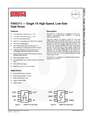 FAN3111ESX Datasheet PDF Fairchild Semiconductor