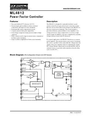 ML4812CP Datasheet PDF Fairchild Semiconductor