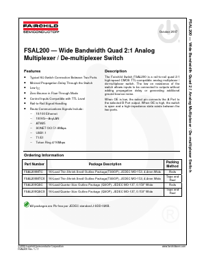 FSAL200 Datasheet PDF Fairchild Semiconductor
