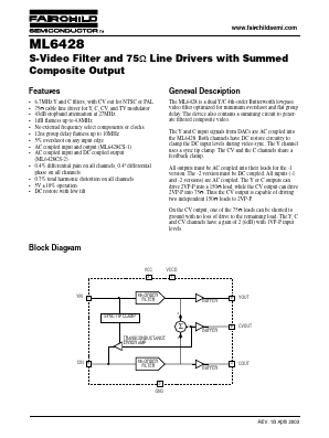 ML6428CS1 Datasheet PDF Fairchild Semiconductor
