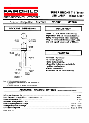 MV7844 Datasheet PDF Fairchild Semiconductor