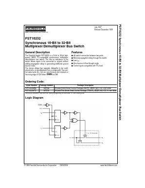FST16232MEAX Datasheet PDF Fairchild Semiconductor