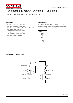 LM393 Datasheet PDF Fairchild Semiconductor