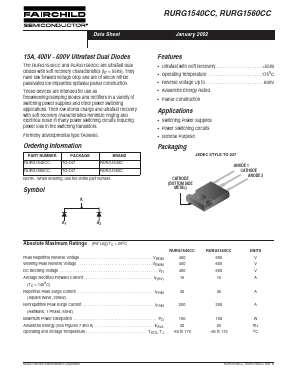 RURG1560CC Datasheet PDF Fairchild Semiconductor