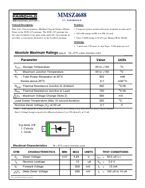 MMSZ4688 Datasheet PDF Fairchild Semiconductor