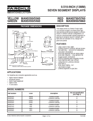 MAN5960 Datasheet PDF Fairchild Semiconductor