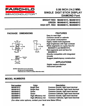 MAN6981C Datasheet PDF Fairchild Semiconductor