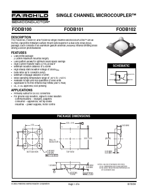 FODB102 Datasheet PDF Fairchild Semiconductor