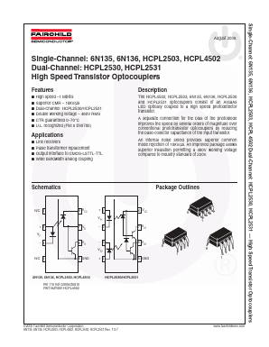 6N135SDV Datasheet PDF Fairchild Semiconductor