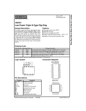 100331DC Datasheet PDF Fairchild Semiconductor