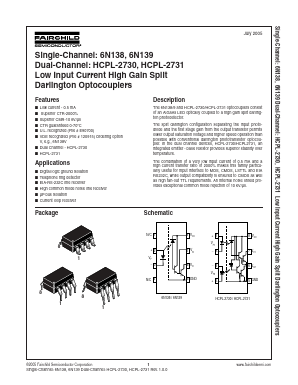 6N138TVW Datasheet PDF Fairchild Semiconductor