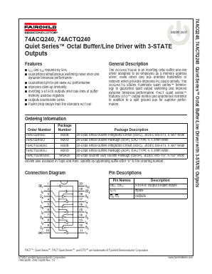 74ACQ240 Datasheet PDF Fairchild Semiconductor