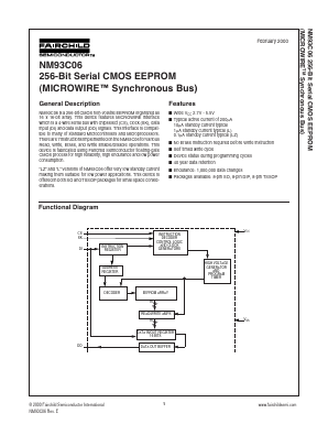 NM93CS06N Datasheet PDF Fairchild Semiconductor