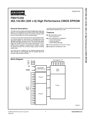 FM27C256 Datasheet PDF Fairchild Semiconductor