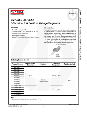LM7808 Datasheet PDF Fairchild Semiconductor