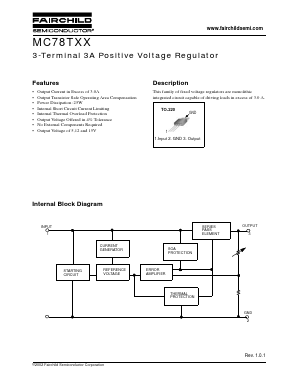 MC78T15 Datasheet PDF Fairchild Semiconductor
