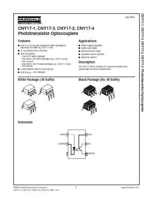 CNY17-1SR2-M Datasheet PDF Fairchild Semiconductor
