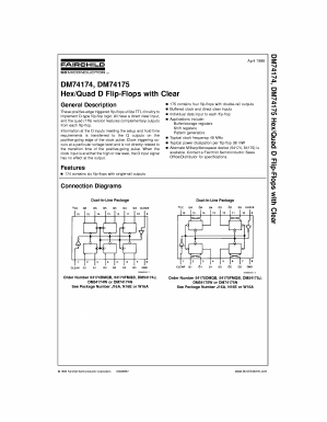 74174 Datasheet PDF Fairchild Semiconductor