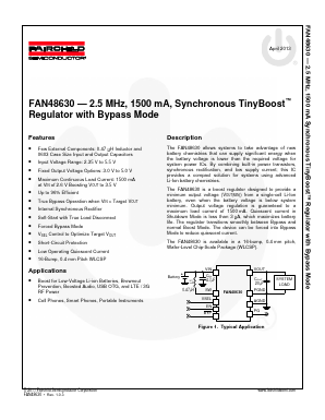 FAN48630UC50X Datasheet PDF Fairchild Semiconductor