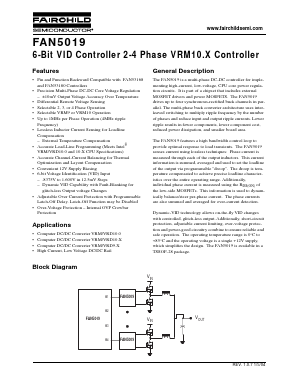 FAN5019 Datasheet PDF Fairchild Semiconductor