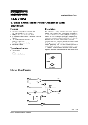 FAN7024MUX Datasheet PDF Fairchild Semiconductor