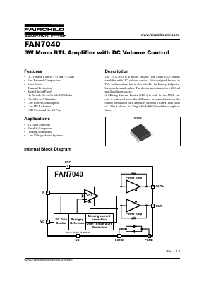 FAN7040MX Datasheet PDF Fairchild Semiconductor