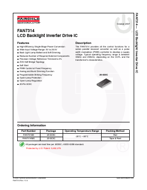 FAN7314MX Datasheet PDF Fairchild Semiconductor