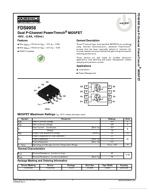 FDS9958 Datasheet PDF Fairchild Semiconductor