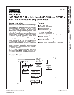 FM93C56VN Datasheet PDF Fairchild Semiconductor