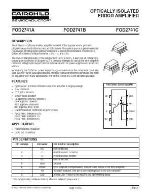 FOD2741CSV Datasheet PDF Fairchild Semiconductor