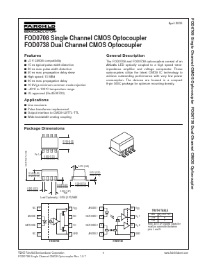 FOD0708R2 Datasheet PDF Fairchild Semiconductor