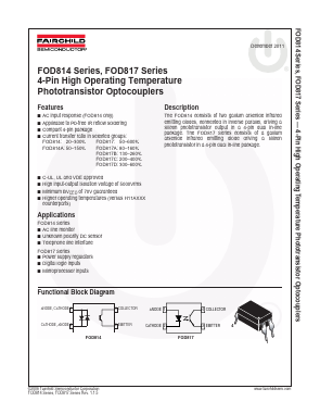 FOD814S Datasheet PDF Fairchild Semiconductor
