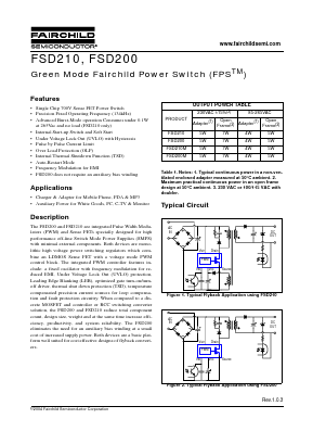 FSD200M Datasheet PDF Fairchild Semiconductor