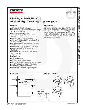 H11N1SVM Datasheet PDF Fairchild Semiconductor