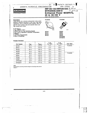 IRF132 Datasheet PDF Fairchild Semiconductor