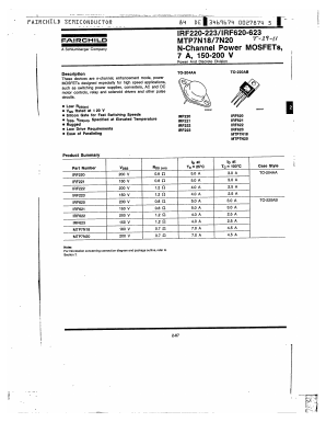 IRF621 Datasheet PDF Fairchild Semiconductor